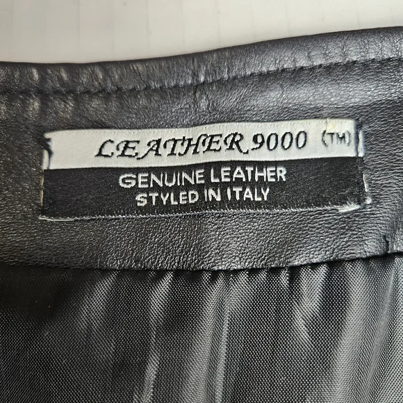 LEATHER 9000 Women Fierce Chocolate Geniune Leather Skirt Size 12 - Picture 4 of 9
